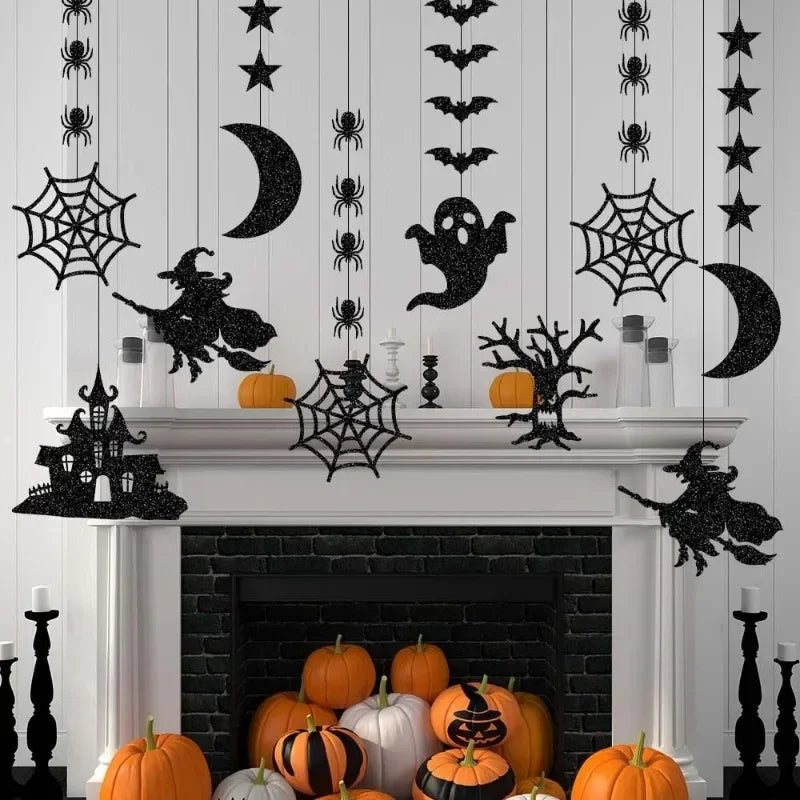 Halloween Hanging Decorations Set™  | Ghosts, Witches, Bats & Spiders - LoftyGoods