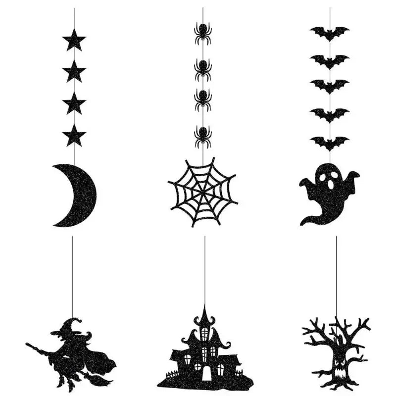 Halloween Hanging Decorations Set™  | Ghosts, Witches, Bats & Spiders - LoftyGoods